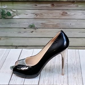 Alexander McQueen Pumps Peep Toe Patent Leather